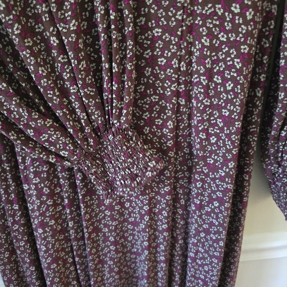 Free People Love Story Maxi Dress Women's Size Large Raisin Purple Multi - Picture 15 of 16